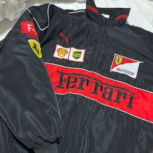 Ferrari Black and Red Men's Jacket
